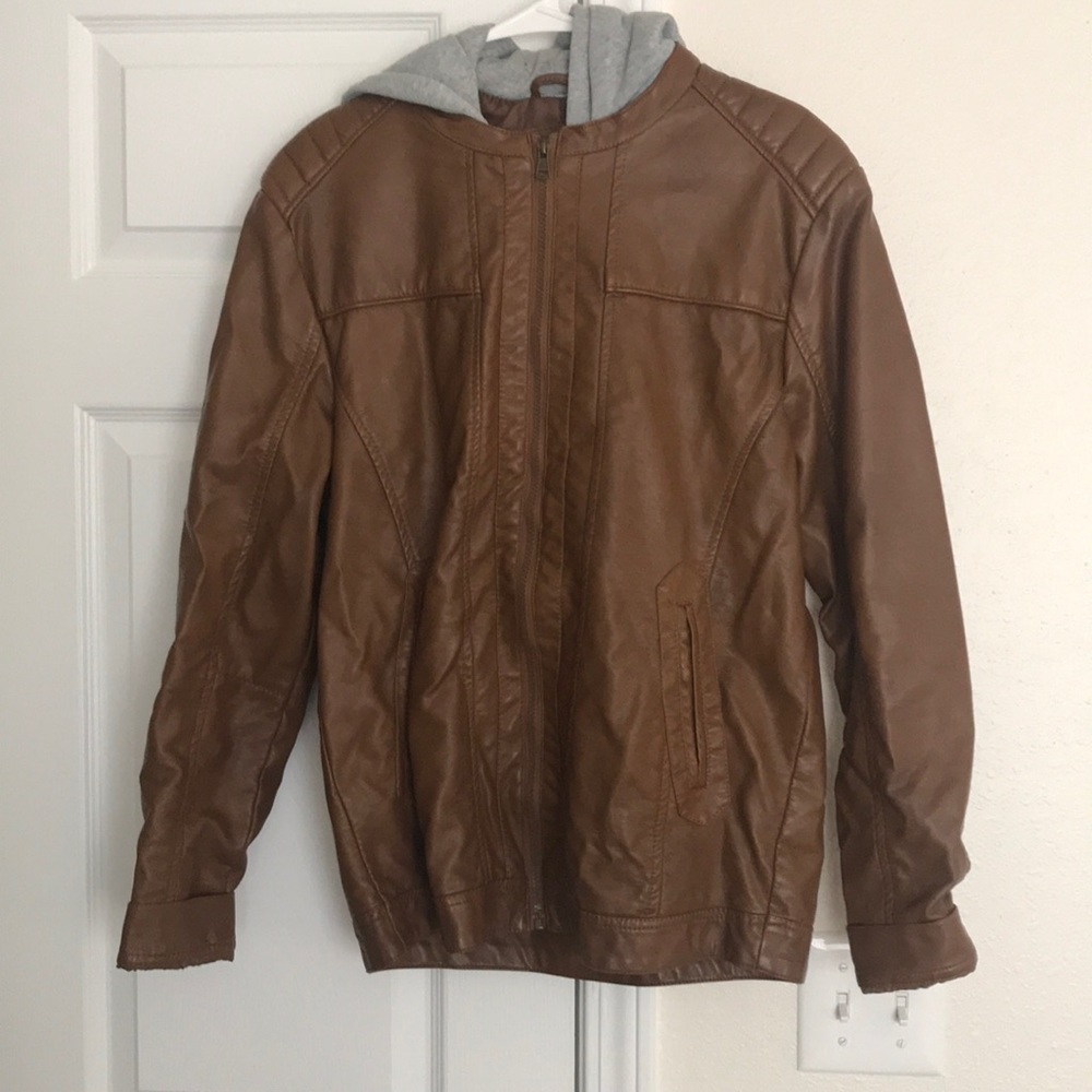 Men’s rue 21 brown leather jacket